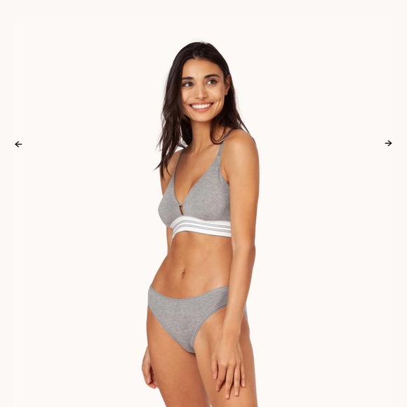 Lively The All-Day Stripe Bralette 32C NWT black
